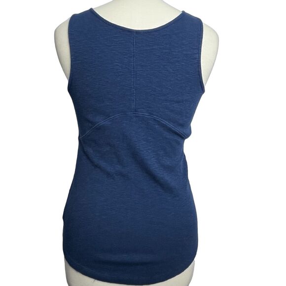 Free People ‘Emmy Lou’ Blue Ribbed Lace Up Tank Top Large - Picture 8 of 14
